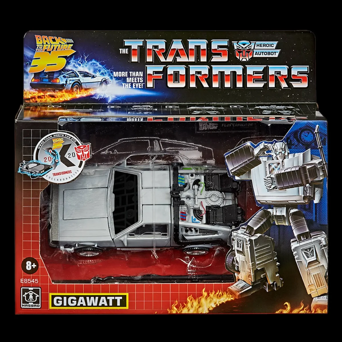 [ETA: 09/2025] (PRE-ORDER RE-ISSUE) HASBRO E8545 Transformers X Back To the Future Gigawatt DeLorean - Image 1