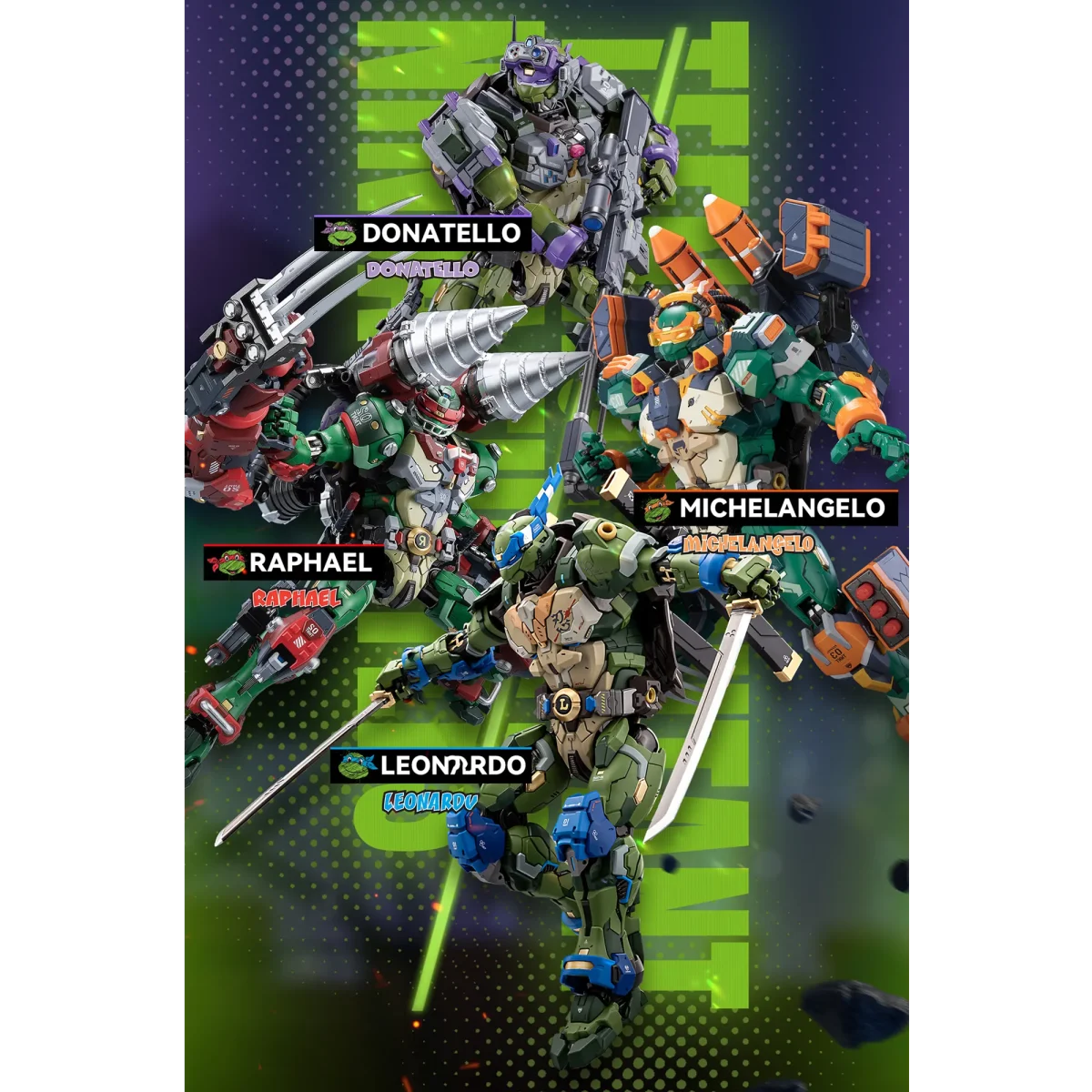 [ETA: 10/2025] (PRE-ORDER - SET OF 4) HEATBOYS TMNT Teenage Mutant Ninja Turtles - Image 1