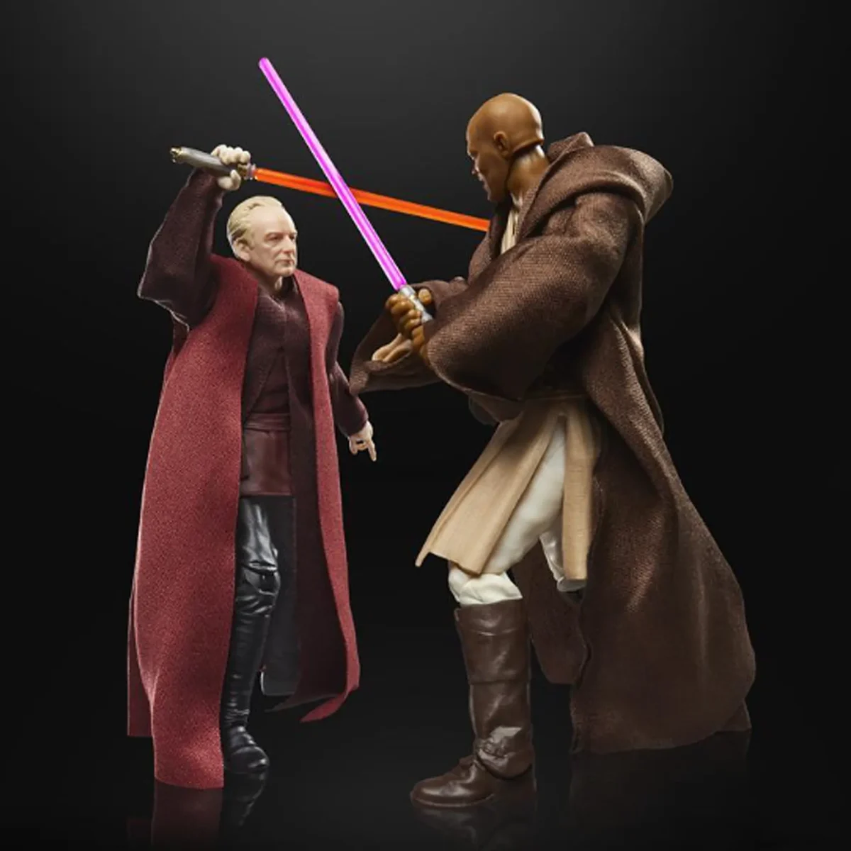 [ETA: 10/2025] (PRE-ORDER) HASBRO G1306 Star Wars TBS 6 Inch Scale Mace Windu and Darth Sidious - Image 1