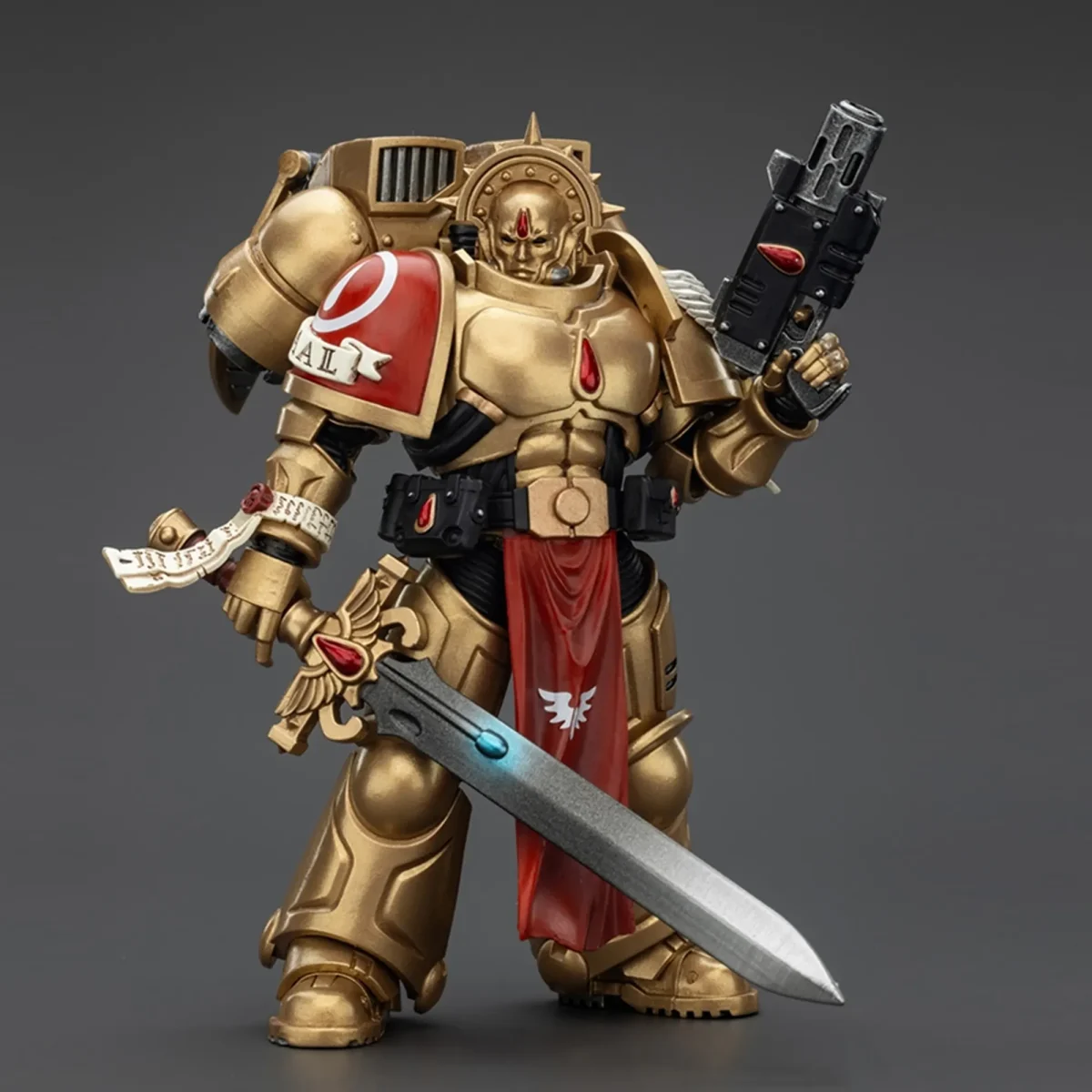 [ETA: 11/2025] (PRE-ORDER) JOYTOY 1/18 Scale JT01840 Blood Angels Sanguinary Guard 1 with Inferno Pistol and Encarmine Blade - Image 1