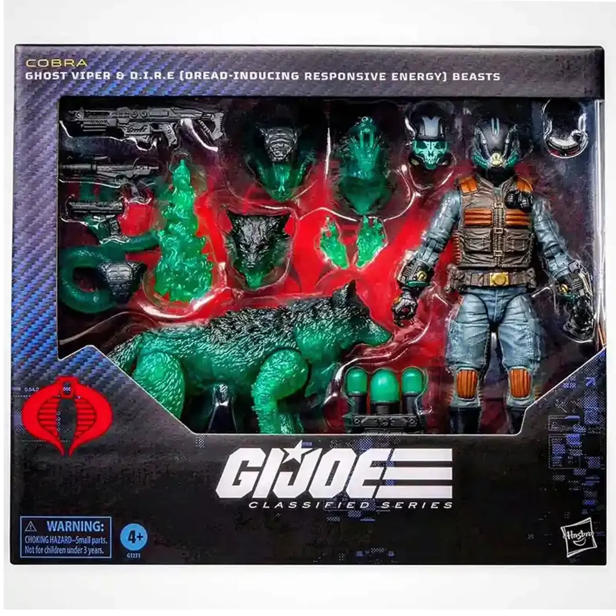 [ETA: 12/2025] (PRE-ORDER) HASBRO G1231 G.I.Joe Classified Ghost Viper & D.I.R.E. (Dread Inducing Responsive Energy) Beasts - Image 1